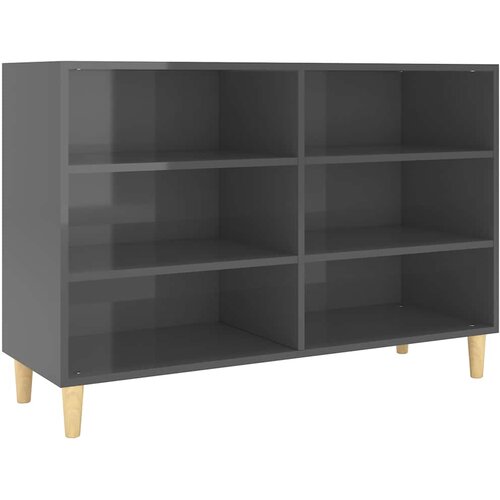 Maison Chic Komoda sjajna siva 103,5 x 35 x 70 cm od konstruiranog drva Cijene