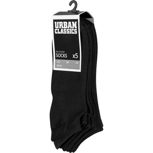 Urban Classics No Show Socks 5-Pack black Slike