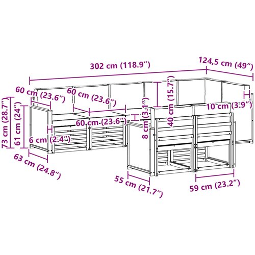  Set vanjskih sofa 7 kom. Slike