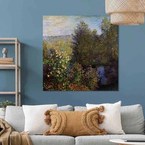  Slika - Claude Monet &amp;ndash; Coin de jardin &amp;agrave; Montgeron 40x40 Na talijanskom platnu Slike