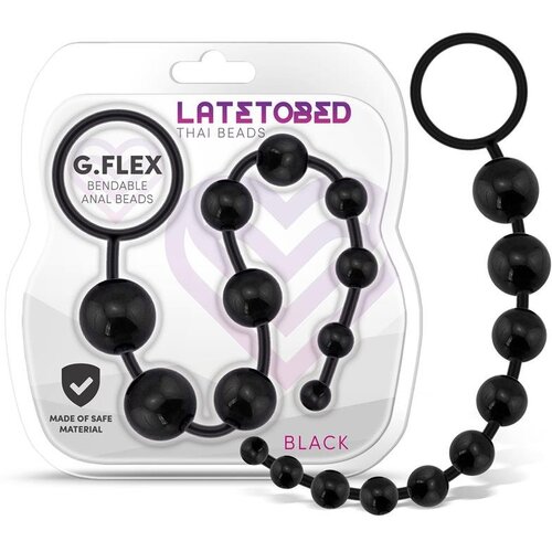 LATETOBED G.Flex Bendable Thai Anal Beads Black Cijene