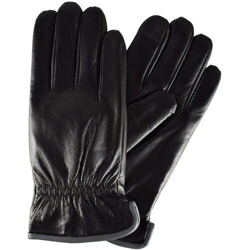 Semiline Muške muške kožne antibakterijske rukavice P8217-4 crna | siva Slike