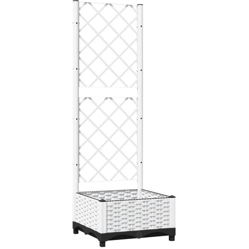 Maison Chic Cvetlično korito - Cvetlični Lonec z oporno mrežo belo 40x40x121,5 cm PP, (21790047) Cene