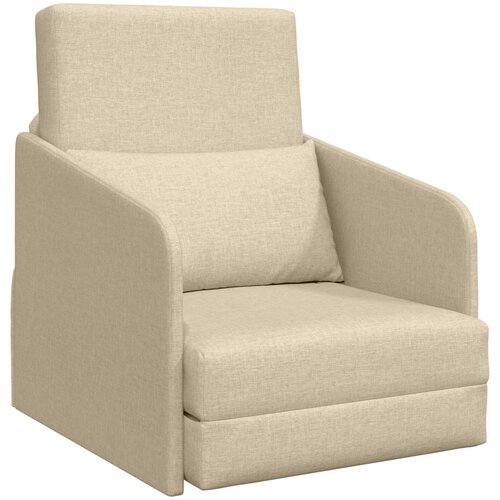 vidaXL Floor Sofa Bed 2-v-1 Krem 65x80x83 cm Tkanina, (22094436) Cene