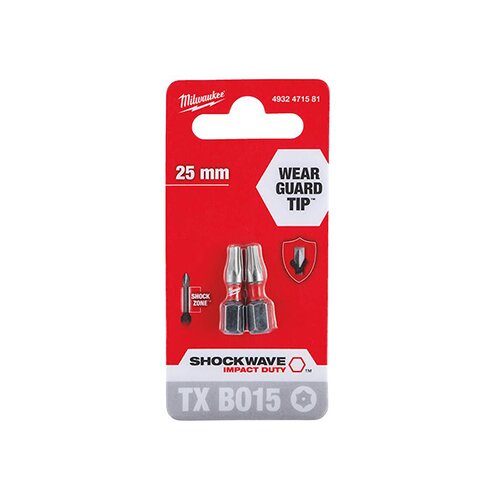 Milwaukee udarni bitsevi tx BO15 x 25mm 2 kom 4932471581 Slike