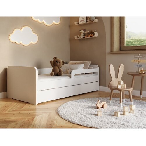 ELTAP Bela otro&amp;scaron;ka postelja z vzmetnico/z letvenim dnom 80x200 cm Duuli &amp;ndash; Slike
