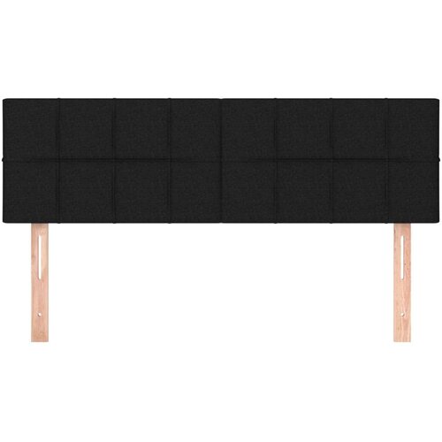  Uzglavlja 2 kom crna 72 x 5 x 78/88 cm od tkanine Slike