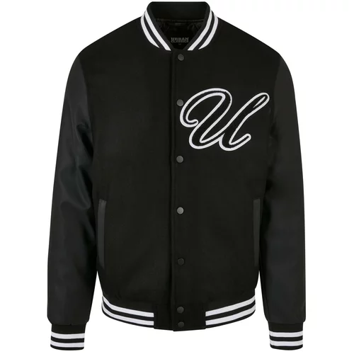 Urban Classics Prehodna jakna 'Big U' črna / bela
