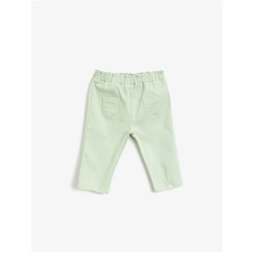 Koton Baby Girl Green Pocket Elastic Waist Trousers