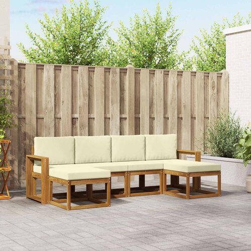  Set vanjskih sofa 6 kom. Prirodna i krem Smeđa 257 x 122,5 x 73 cm Cene