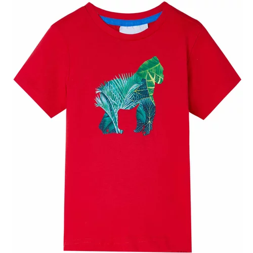vidaXL Otroška majica s kratkimi rokavi rdeča 104