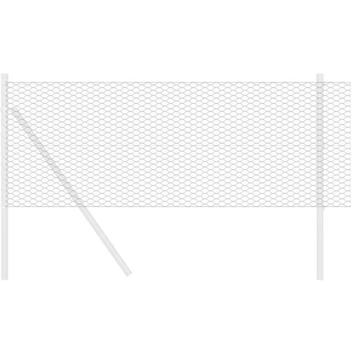 vidaXL Heksagonalna Ograda Siva 0.6x10 m Čelik Cene