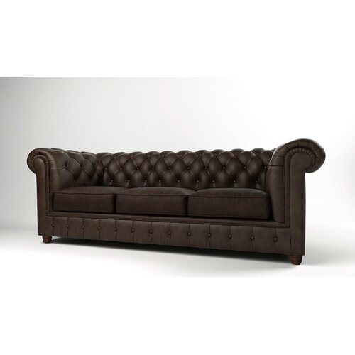 Ropez Tamno smeđa bar&amp;scaron;unasta sofa 230 cm Cambridge - Slike
