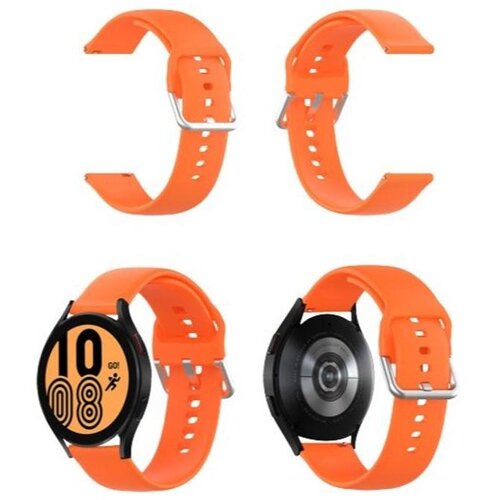 Chameleon Silikonski pašček za Samsung Watch4, 20 mm, oranžen Cene