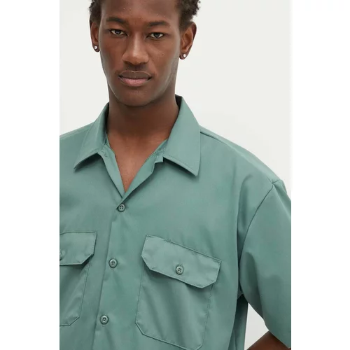 Dickies Košulja za muškarce, boja: zelena, regular, s klasičnim ovratnikom