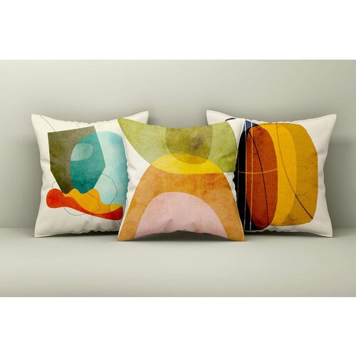 WALLXPERT Asr_plw25 - 38 multicolor cushion cover set (3 pieces) Cene