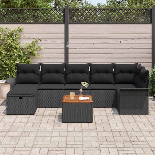  Sjedeća garnitura za vrt 8 kom. poliratan 297,5 x 132,5 x 85 cm Slike