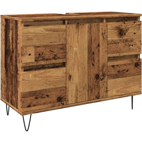 Maison Chic Kopalniška omarica - Kopalniški kabinet star les 80x33x60 cm inženirski les, (21794824) Cene