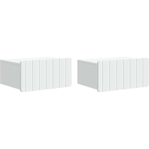  Noćni ormarić za montažu na zid 2 pcs Bijela 49 x 34 5 x 24 cm Cene