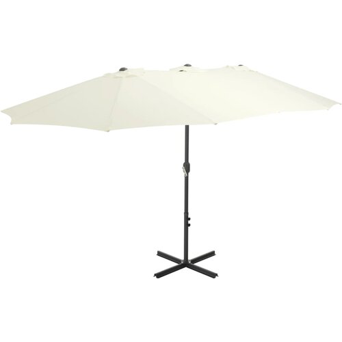  Zunanji senčnik z aluminijastim drogom 460x270 cm peščen Cene