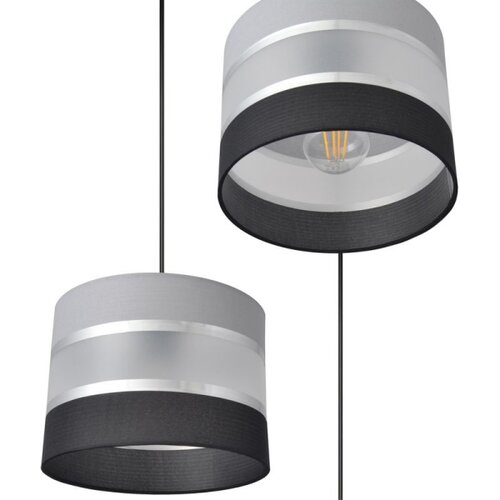  Luster na sajli HELEN 3xE27/15W/230V crna/siva/srebrna Slike