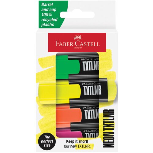 Signir 1-5 MM MINI TXTLNR SUPERFLORESCENT KART.KUTIJA FABER CASTELL 154204/4BOJE BLISTER Cene