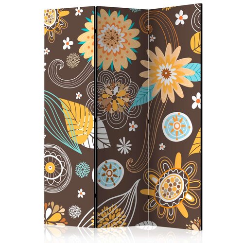  Paravan u 3 dijela - Transparent flowers [Room Dividers] 135x172 Slike