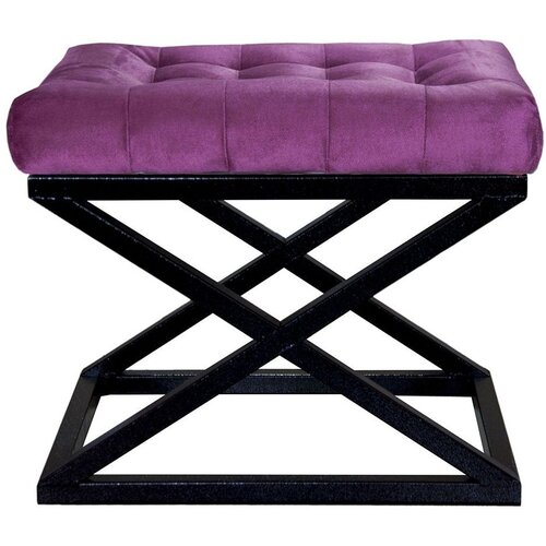 Atelier Del Sofa Capraz - Black, Purple BlackPurple Pouffe Cene