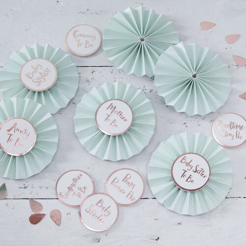 Ginger Ray&amp;reg; kreativne priponke hello world mint &amp;amp; rose gold Slike