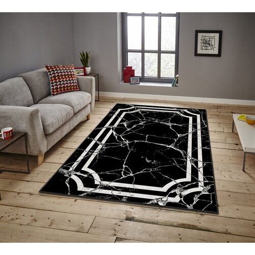 Conceptum Hypnose Tepih Asr Crpt-141, Pravougaoni, 100 x 140 cm, Crni Cene
