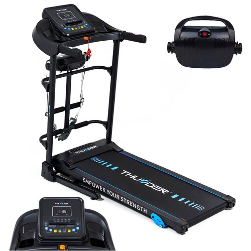 THUNDER Električna tekalna steza &reg; G8000-D &ndash; 12,8 km/h, 2 KM, 3-stopenjski naklon 15%, masažer, Bluetooth, LCD 5", nosilnost 110 kg, (5000089651) Cene