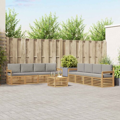  Set vanjskih sofa 9 kom. Bijela i svjetlosiva Cijene