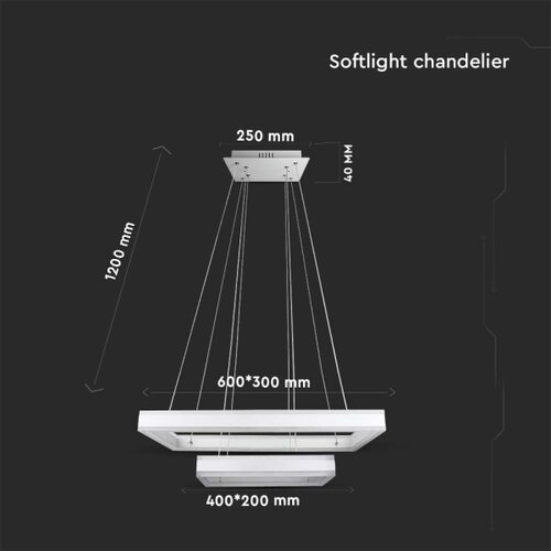  LED prigu&amp;scaron;iva luster na sajli LED/113W/230V 3000K bela Slike