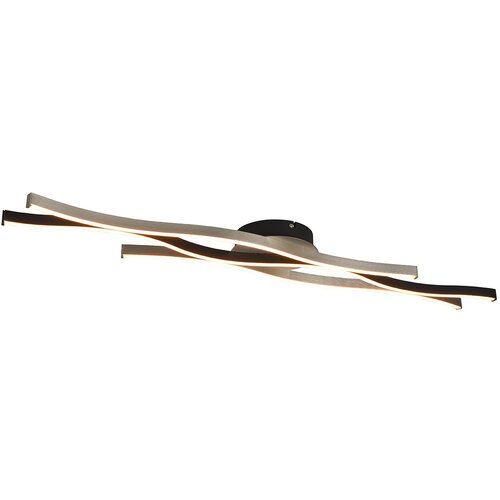 Trio Leuchten Design plafondlamp zwart met zilver incl. LED dimbaar - Blaze Cene