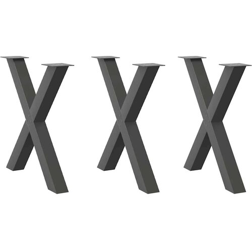 vidaXL Noge blagovaonski stol X-oblika 3 kom 70x(72-73) cm čelik Cene