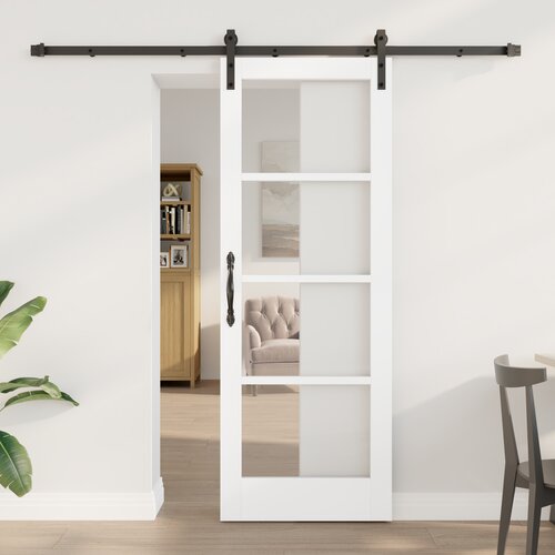 VidaXL Klizna vrata s hardverskim setom &amp;#039;ORKDAL&amp;#039;Bijela 73.5x198.5 cm Slike