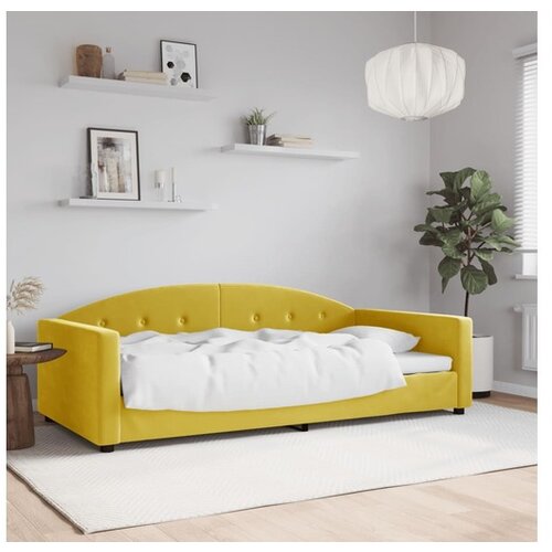 vidaXL Dnevni krevet žuti 100 x 200 cm baršunasti Cene