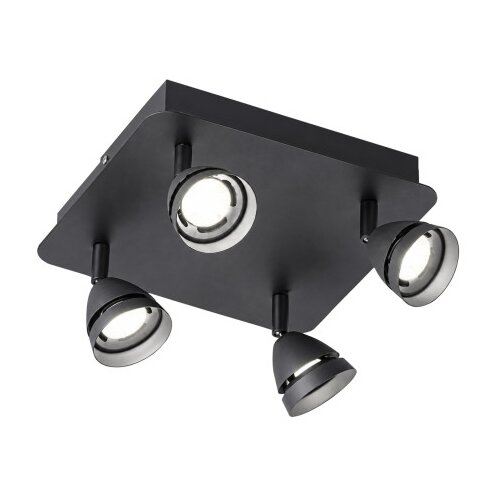  Lampa LED Spot Gemini 4x3W 25x25cm 850010432 crna mat Slike