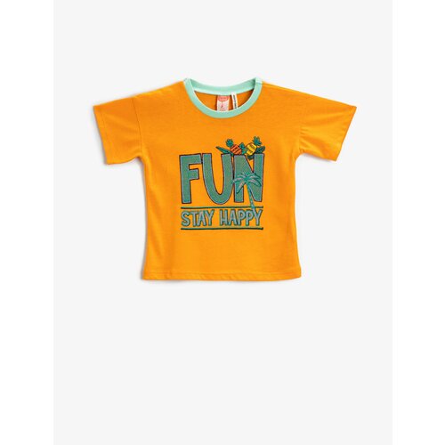 Koton T-Shirt - Orange - Fitted Cene