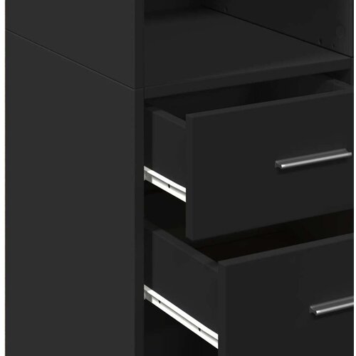 VidaXL Visoka komoda crna 70 x 42,5 x 185 cm od konstruiranog drva Slike