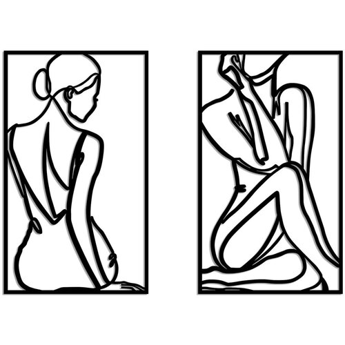 Wallity Metalni zidni ukras 42x70 cm Minimalist Female - Cijene