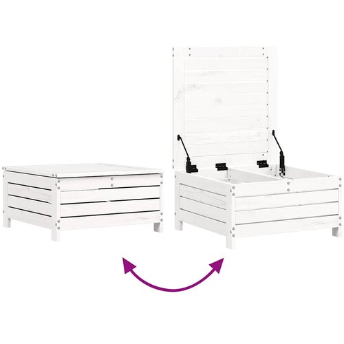  6-dijelni set vrtnih sofa bijeli od masivne borovine Slike