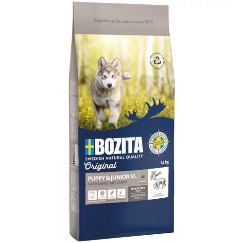 Bozita Original Puppy & Junior XL z jagnjetino - brez žit - 12 kg
