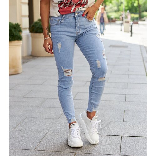 Gemre Carrara distressed slim blue jeans Cene