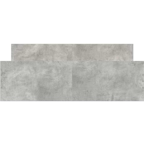  Okvir kreveta s uzglavljem i podnožjem boja betona 135x190 cm Slike