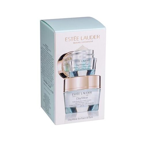 Est&amp;eacute;e Lauder DayWear Advanced Multi Protection darilni set dnevna krema za obraz SPF15 50 ml + nega za okoli oči 15 ml po&amp;scaron;kodovana &amp;scaron;katla za ženske Slike