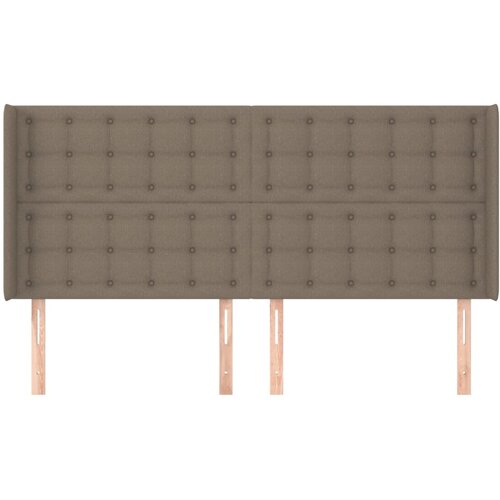  Uzglavlje s u&amp;scaron;ima smeđesivo 163x16x118/128 cm od tkanine Slike