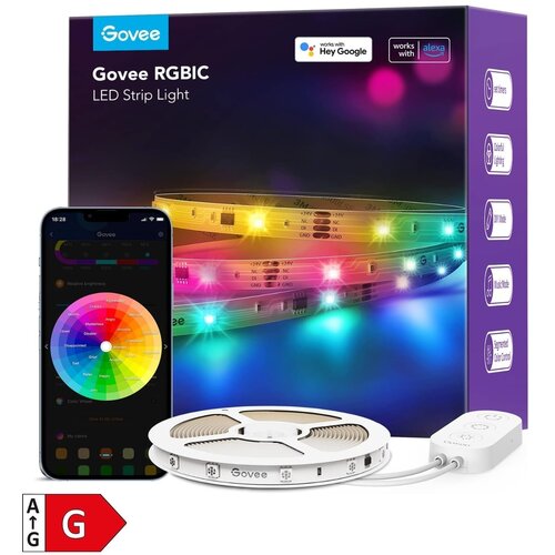GOVEE RGBIC Basic Wi-Fi in Bluetooth LED trak dolžine 10 metrov Slike