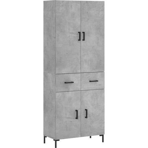 vidaXL Visoka komoda betonsko siva 69,5x34x180 cm inženirski les, (20806732) Cene