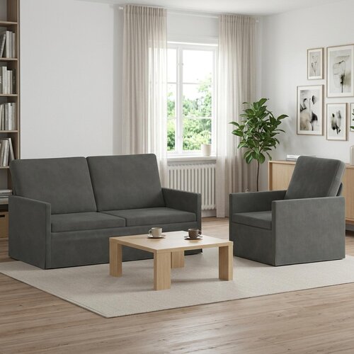  Set sofe 2 pcs Tamnosiva Kordura tekstil Slike